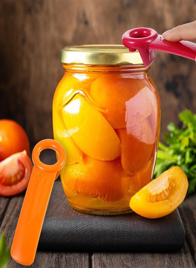 LLOUSSAK 2 PACK Jar Opener, Easy Grip Jar Opener Gripper, Jar Key for Seniors, Arthritis, Carpal Tunnel Sufferers, Durable Plastic Jar Lid Opener（Orange/Rose Red） - Image 4