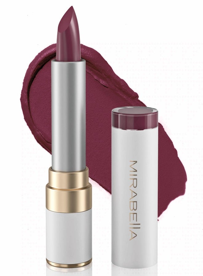 Mirabella Sealed with a Kiss Lipstick for Women - Smudge Proof Lip Stick, Long Lasting Matte Lipstick with No Bleed Hydrating Formula - Lanolin & Vitamin E Infused (Berried Modern Matte) - Image 1