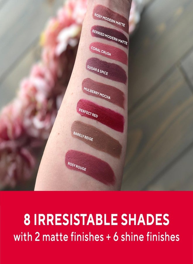 Mirabella Sealed with a Kiss Lipstick for Women - Smudge Proof Lip Stick, Long Lasting Matte Lipstick with No Bleed Hydrating Formula - Lanolin & Vitamin E Infused (Berried Modern Matte) - Image 5