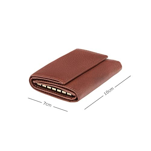 VISCONTI 1178 Genuine Leather Mens Slim Key Case Wallet/Key Chain Wallet/Key Holder Wallet (Black) - Image 3