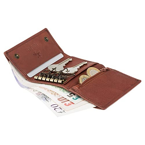 VISCONTI 1178 Genuine Leather Mens Slim Key Case Wallet/Key Chain Wallet/Key Holder Wallet (Black) - Image 4