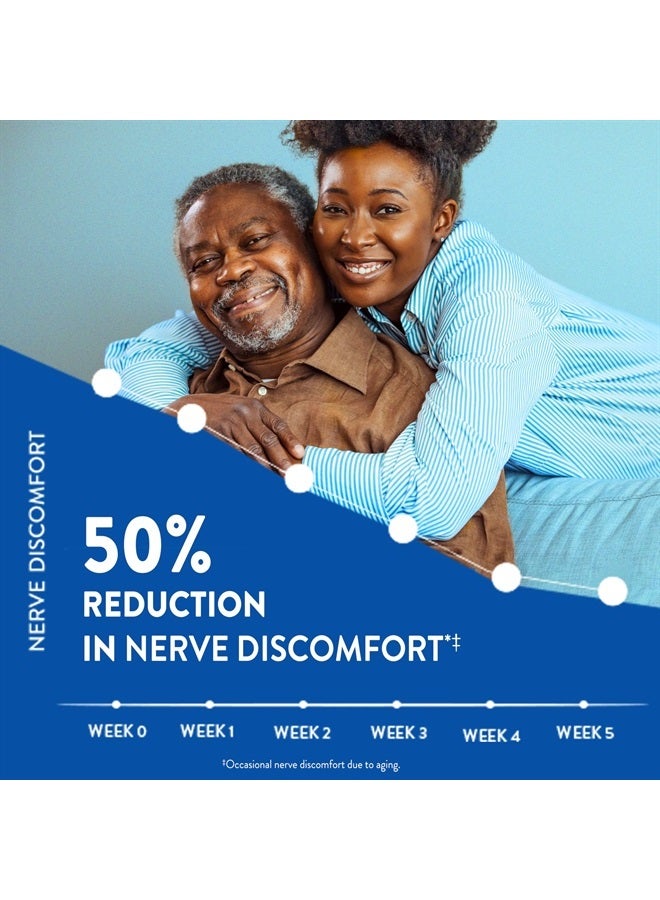 Nervive تخفيف الأعصاب، مع حمض ألفا ليبويك، للمساعدة في تقليل آلام الأعصاب، الضعف، وعدم الراحة في الأصابع، اليدين، أصابع القدم، والقدمين*†، ALA، فيتامينات B12، B6، وB1، الكركم، الزنجبيل، 60 قرص يومي - Image 3