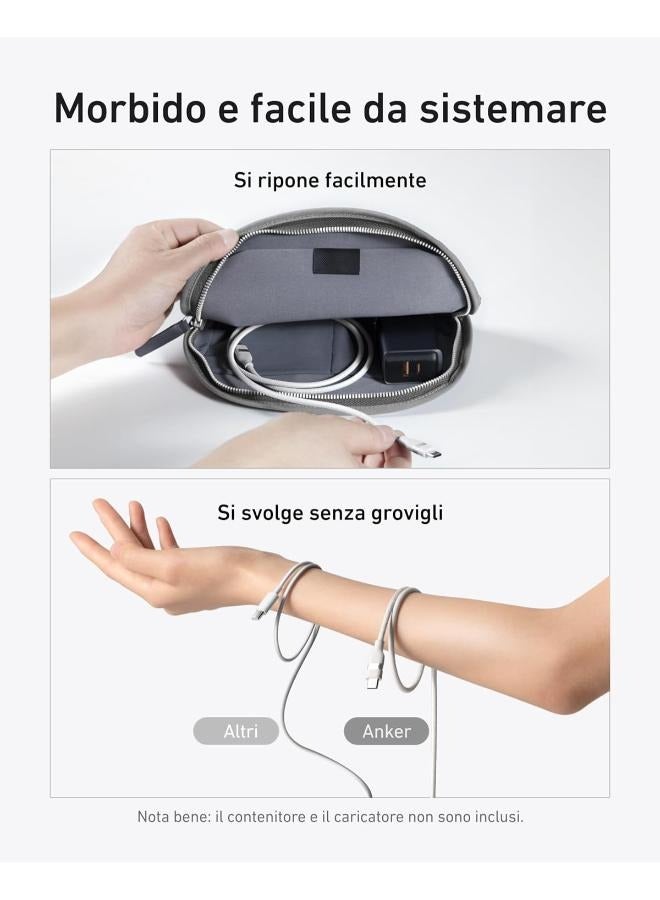 Anker USB C Cable, 240W 6 ft Upcycled-Braided USB C to USB C Cord, Type C Charger Fast Charging Cable for iPhone 15/15 Pro/15 Plus/15 Pro Max, MacBook Pro, iPad Pro, iPad Air 4, Galaxy S23, and More - Image 5