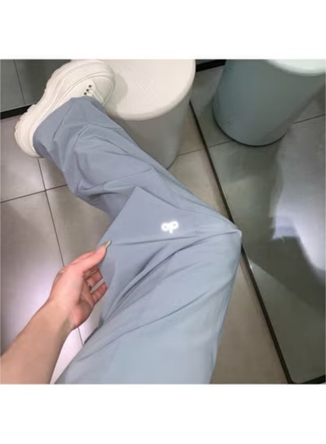 ALO High-Rise Logo Elastic Waist Yoga Pants - Women's Lightweight Wide-Leg Athletic Trousers with Breathable Fabric for Yoga, Lounge & Casual Wear - Image 5