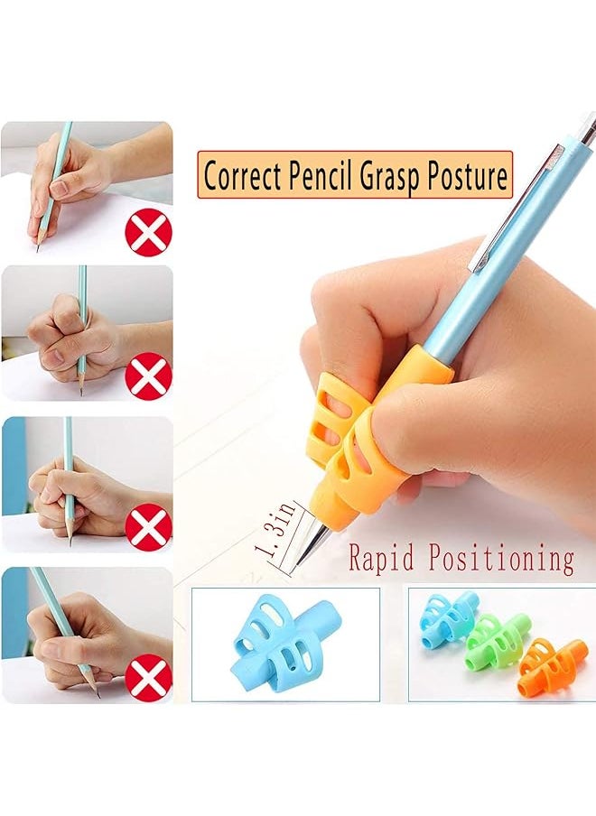 erorex - Pencil Grips Pencils Grips For Kids Handwriting Pencil Holder For Kids Training Pencil Grip Tool Children Aid Pencil Grip Trainer Kids Pencils Grip Grip Pencils For Kids 3Pcs - Image 1