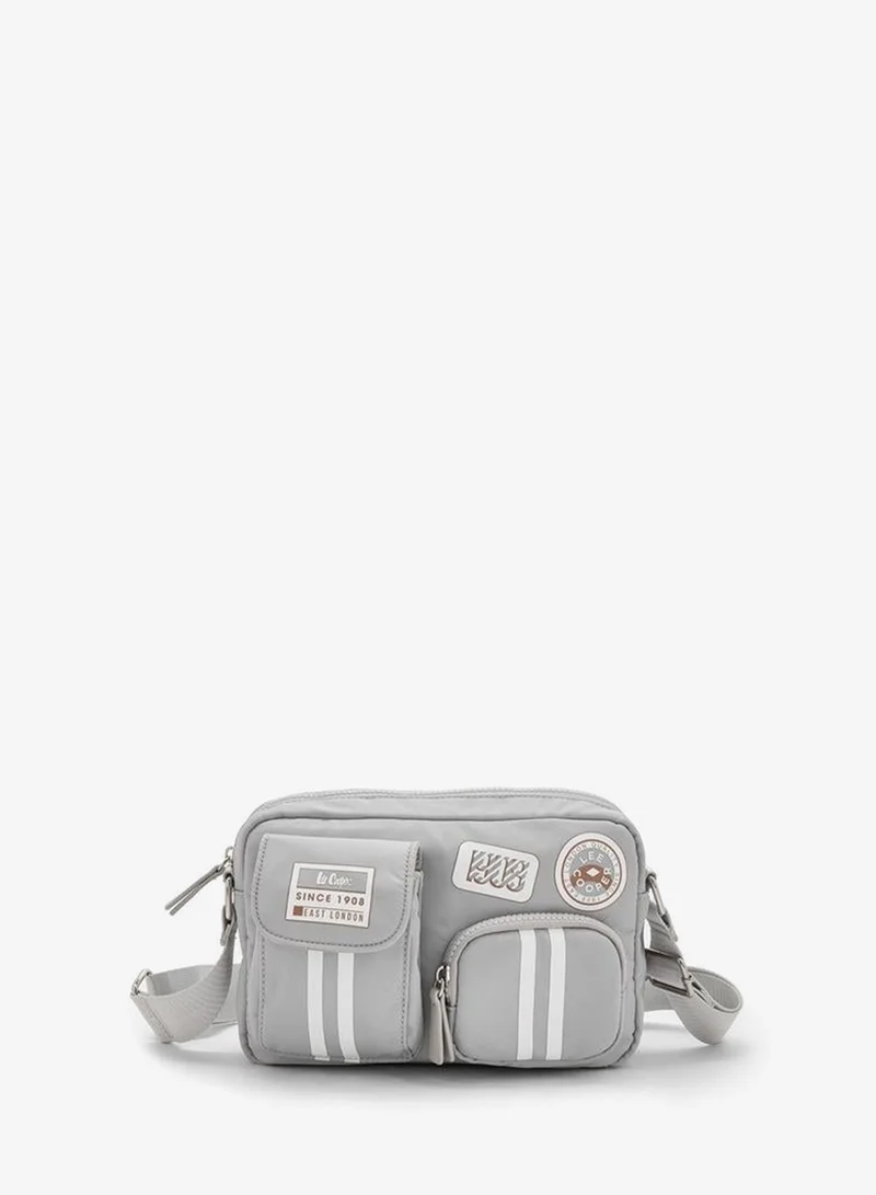 Logo Applique Crossbody Bag With Adjustable Strap