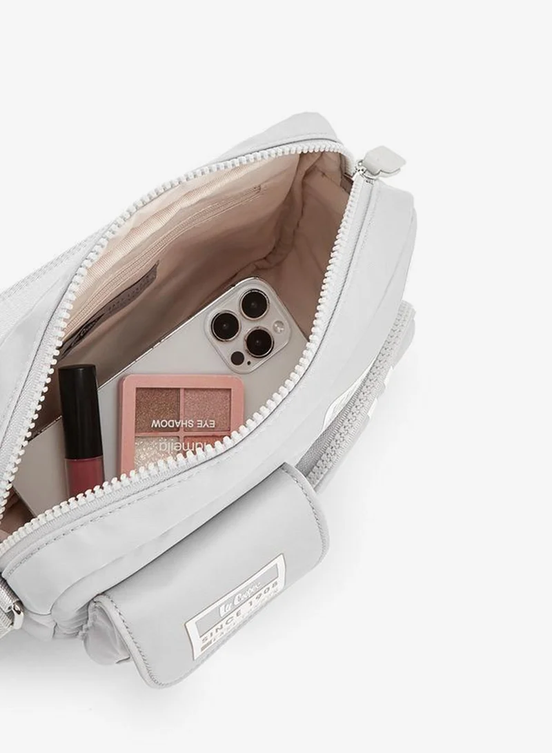Lee Cooper GREY Logo Applique Crossbody Bag With Adjustable Strap for Women | Best Price UAE