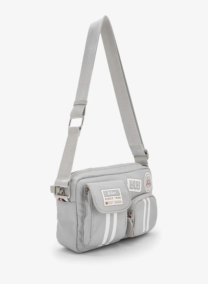 Lee Cooper GREY Logo Applique Crossbody Bag With Adjustable Strap for Women | Best Price UAE