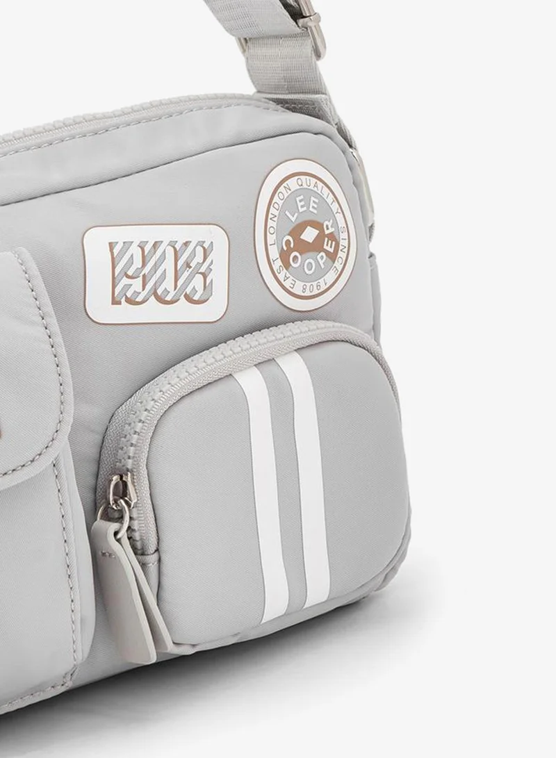 Lee Cooper GREY Logo Applique Crossbody Bag With Adjustable Strap for Women | Best Price UAE
