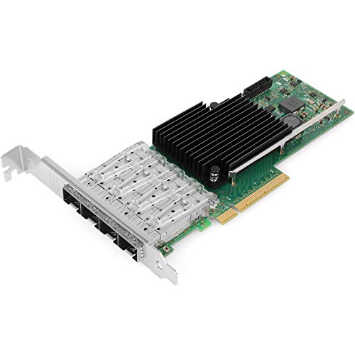 Vogzone 10Gb PCI-E NIC Network Card for Intel X710-DA4,100MbE/1GbE/10GbE Quad SFP+ Ports, with Intel XL710-BM1 Chip,10GbE PCI Express 3.0 X8 Ethernet Adapter Support Windows/Linux/VMware - Image 1