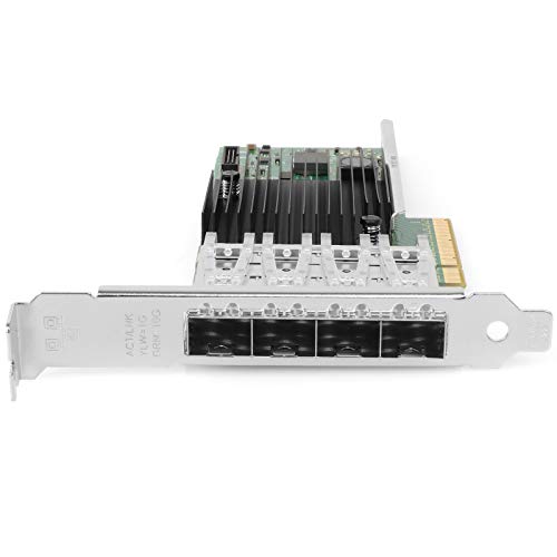 Vogzone 10Gb PCI-E NIC Network Card for Intel X710-DA4,100MbE/1GbE/10GbE Quad SFP+ Ports, with Intel XL710-BM1 Chip,10GbE PCI Express 3.0 X8 Ethernet Adapter Support Windows/Linux/VMware - Image 2