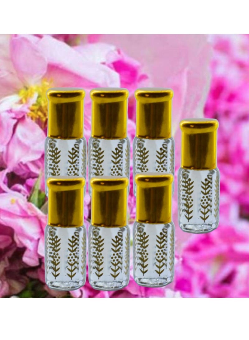7 قطع عطر ورد اسطنبول ثابت وفواح عبوة اقتصادية 3 مل