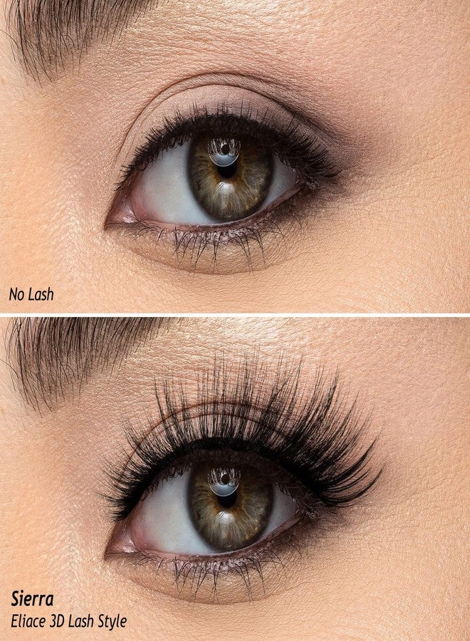 Eliace False Eyelashes 15 Pairs Lashes Natural look Cat Eye Lashes Wispy, 3D Mink lashes Fluffy Long Thick, Fake Eyelashes Cross Wispy Volume Lash Soft Reusable Dramatic, Sierra Style - Image 4