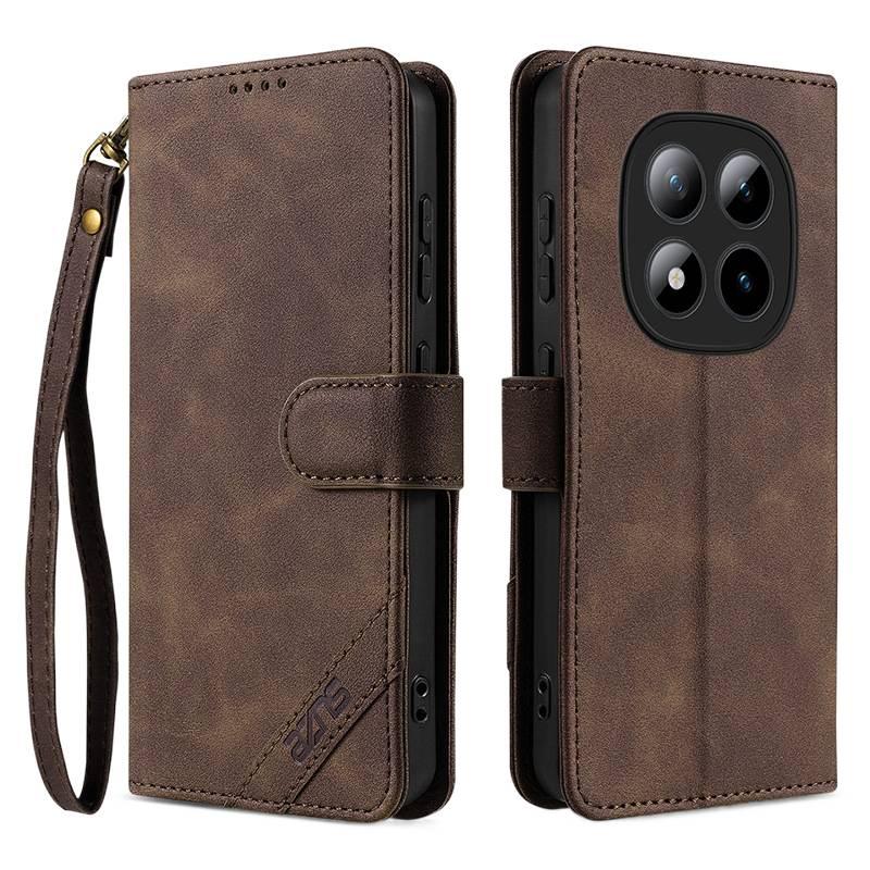 غطاء واقي بسيليكون لـ Redmi Note 14 باللون Dark Green من السيليكون مع محفظة قابلة للطي وحماية من السقوط مع مقاوم للصدمات مع حبل تعليق سهل الحمل للتخزين العملي أثناء التنقل - Image 1