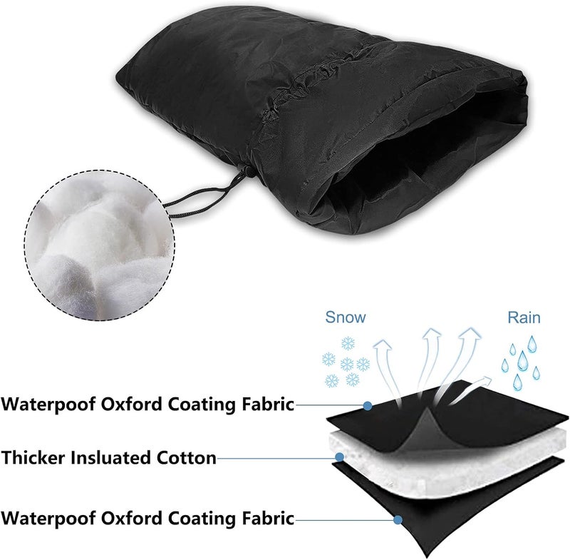 Homsky Outdoor Faucet Cover Socks for Winter Freeze Protection, 28" L x 15" W Large Faucet Covers for Outside, Reusable Outdoor Yard Spigot Cover, Antifreeze Long Water Insulated Faucet Cover Socks - Image 2