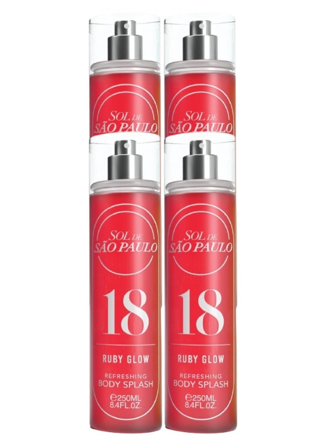 اس او ال 4 قطع معطر جسم 18 روبي جلو 250 مل - Image 1