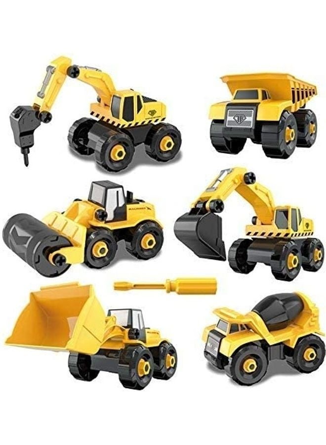 Small Construction Toys, Construction Vehicles Trucks Kids Birthday Gifts Play Vehicle Toy Mini Car Toys Set Die Cast Engineering Excavator Digger Push Trucks - Image 1