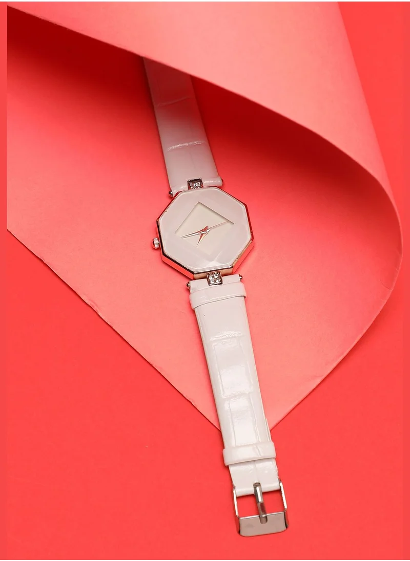 Haute Sauce Leather Strap Analog Watch