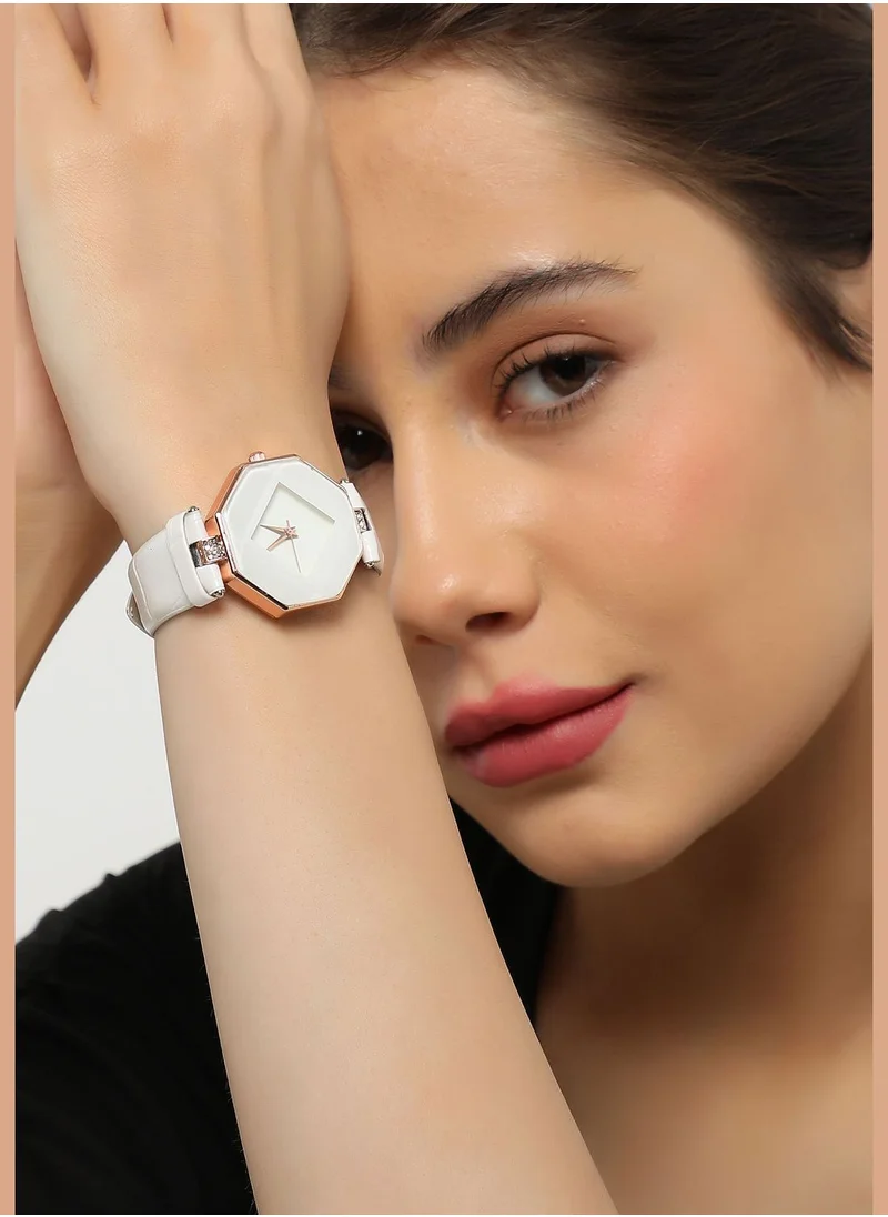 Haute Sauce Leather Strap Analog Watch