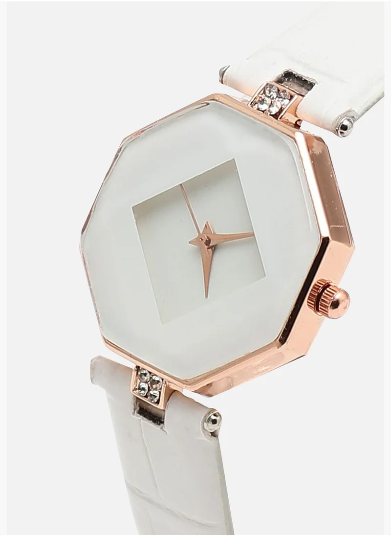Haute Sauce Leather Strap Analog Watch