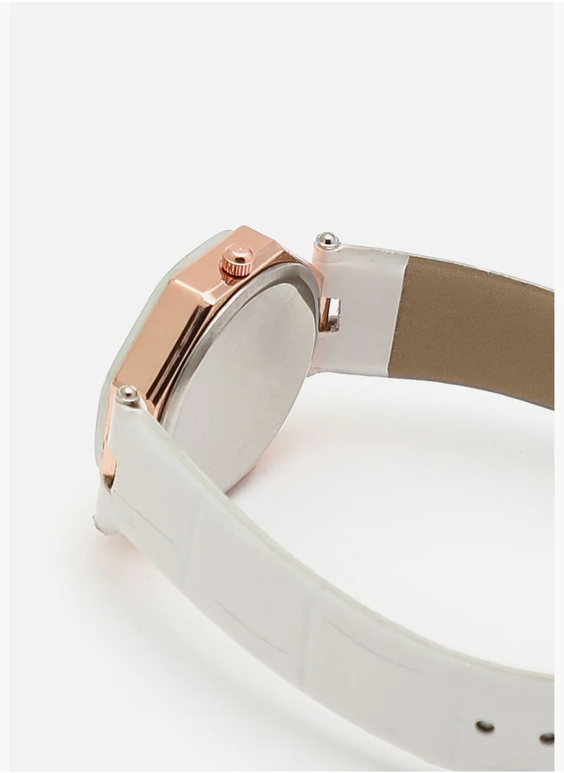 Haute Sauce Leather Strap Analog Watch