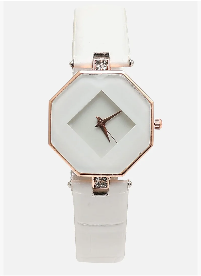 Haute Sauce Leather Strap Analog Watch