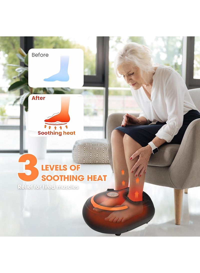 Bukela Foot Massager with Heat Shiatsu Foot Massager with Remote Deep Kneading Relief for Tired Electric Feet Massage Machine for Home and Office Gifts for Mom Dad Black - Image 5