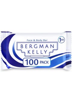 BERGMAN KELLY Hotel Soap Bars (White Tea 1 Oz 100 Pk) Travel Size Luxury Bulk Amenities Bar Soap Small Individually Wrapped Rectangular Soap Small Toiletries For Airbnb Motel Guest Bath  - Image 1