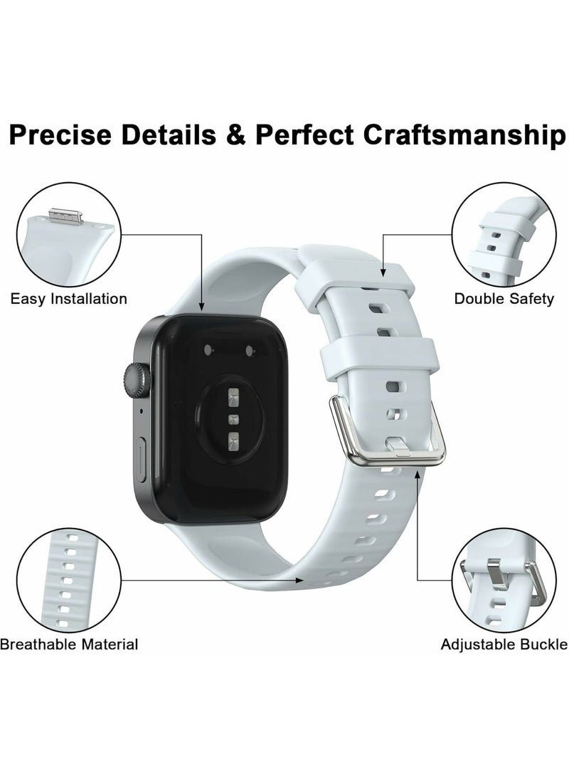 ACLIX Silicone Strap Compatible with Huawei Watch Fit 3, Adjustable Silicone Sport Watch Band Replacement Wristband for Men Women (Sky Blue) - Image 2