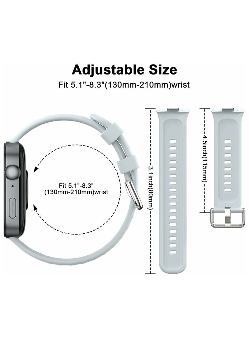 ACLIX Silicone Strap Compatible with Huawei Watch Fit 3, Adjustable Silicone Sport Watch Band Replacement Wristband for Men Women (Sky Blue) - Image 3