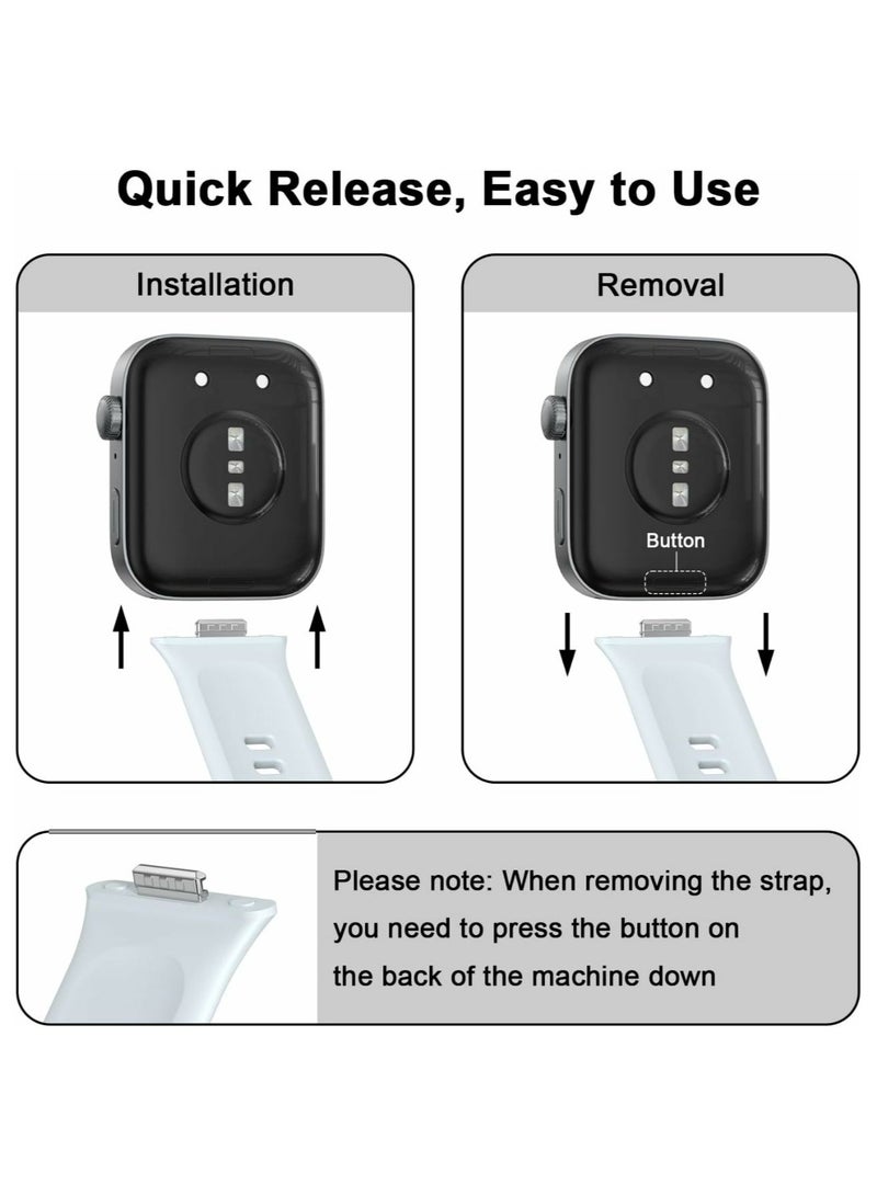 ACLIX Silicone Strap Compatible with Huawei Watch Fit 3, Adjustable Silicone Sport Watch Band Replacement Wristband for Men Women (Sky Blue) - Image 4