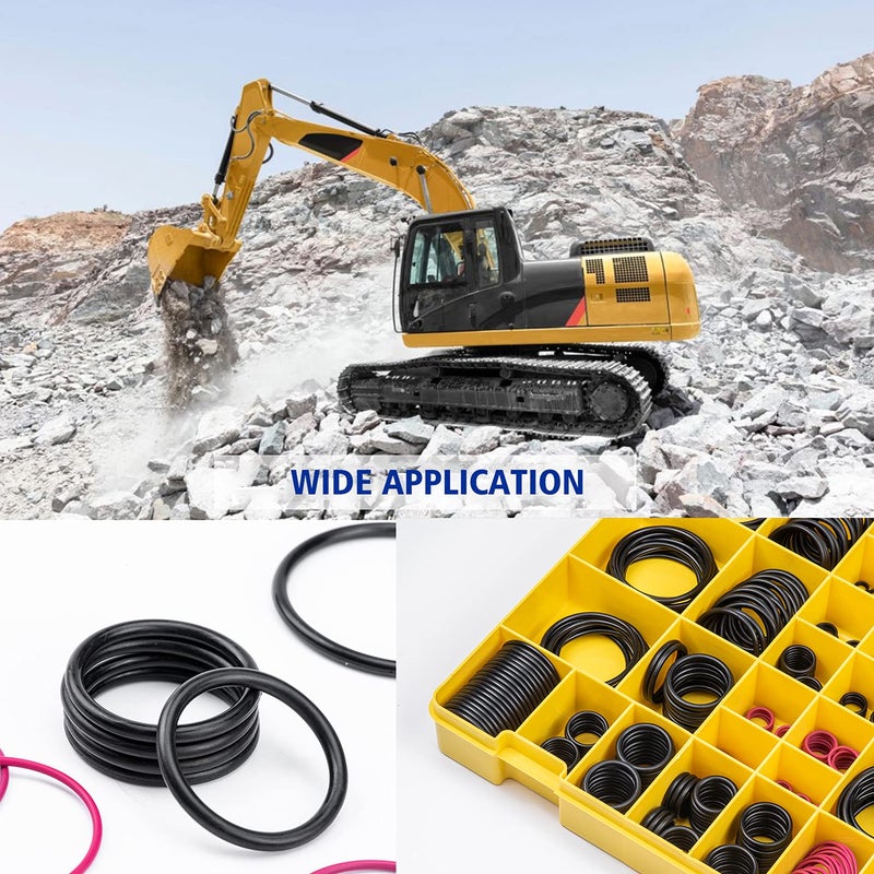 BUSY-CORNER 4C-4782 Seal O-Ring Kit, Nitrile 90, Hydraulic Hose Fitting Orings, Fits CAT Caterpillar Excavator 2701528 4C4782 Replacement - Image 3