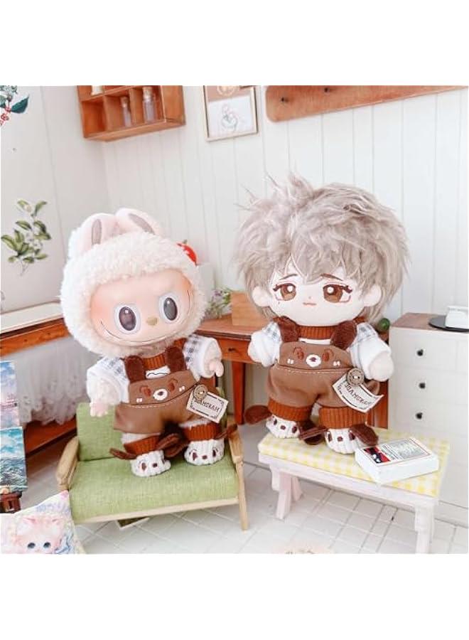 Arabest Plush Doll Clothes ,Cute Stuffed Animal Clothes for Labubu, 6 Inches Puppy Suit 3-Piece Set Soft Stuffed Plush Toy Dress Up Accessories  - Image 3
