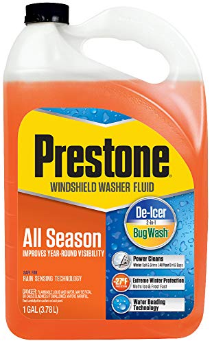Prestone AS658 Deluxe 2-in-1 Windshield Washer Fluid, 1 Gallon - Image 1