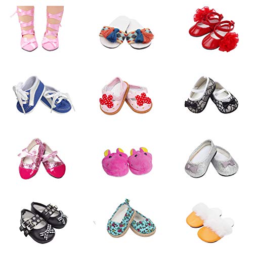 Etistta 6 Pairs of Doll Shoes 2 Pairs of Socks Fits for 18 inch Doll Shoes American Dolls Accessories - Image 4