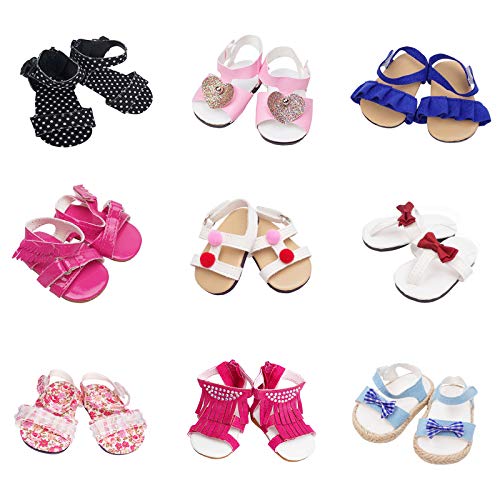 Etistta 6 Pairs of Doll Shoes 2 Pairs of Socks Fits for 18 inch Doll Shoes American Dolls Accessories - Image 5