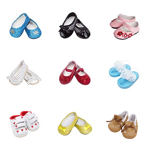 Etistta 6 Pairs of Doll Shoes 2 Pairs of Socks Fits for 18 inch Doll Shoes American Dolls Accessories - Image 3