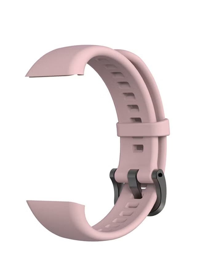 سوار سيليكون بديل (قطعتان) لساعة Huawei Band 6 - أسود/وردي - Image 3