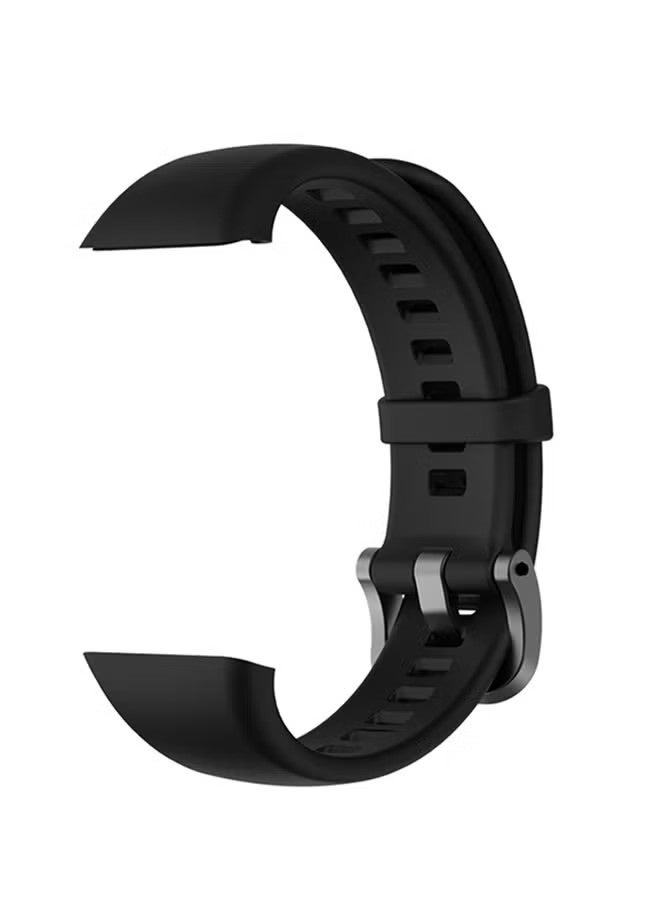 سوار سيليكون بديل (قطعتان) لساعة Huawei Band 6 - أسود/وردي - Image 2