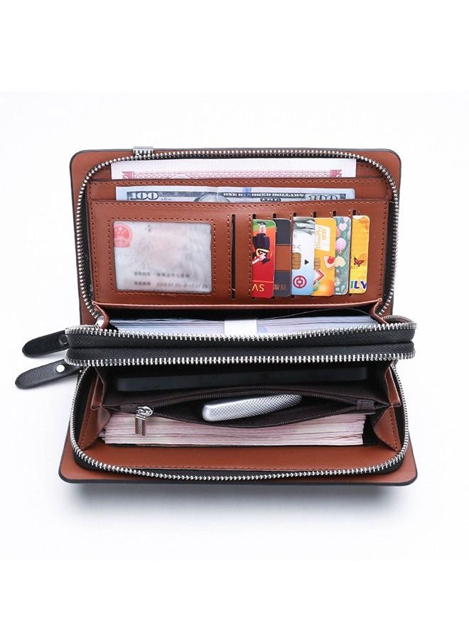 Men's Bifold Leather Zip Coin Handbag Multi Card Holder Purse Long Wallet Clutch - pzsku/ZF43D6976AEC044CC5CD0Z/45/_/1673837244/c5c7a8ed-12c3-4737-a096-580a0ec0fa6f