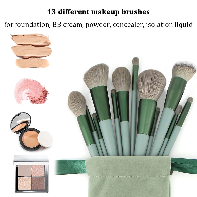 Koccido Makeup Brushes 22 Pcs Makeup Kit,Foundation Brush Eyeshadow Brush Make up Brushes Set (Green, 22 Piece Set Large) - Image 3