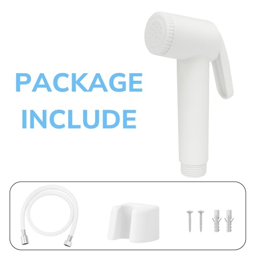 WOYO White ABS Health Faucet Set for Bathroom | Jet Spray with 1.2-Metre Ultra Flexible PVC Hose | Toilet Shower Spray, Bidet Use, and Bathroom Cleaning – Set of 1 (Style-7) - Image 5