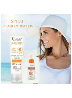 ديسار كريم واقي شمسي للعناية بالبشرة بوزن 40 جرام، مع معامل حماية من الأشعة فوق البنفسجية SPF 90، صيغة مقاومة للماء والعرق تدوم طويلاً للجسم بالكامل، مقاوم للأشعة فوق البنفسجية  - Image 2