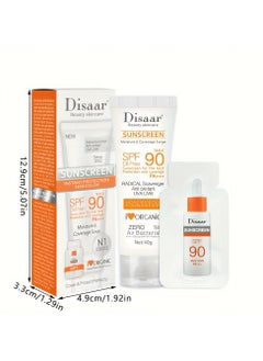 ديسار كريم واقي شمسي للعناية بالبشرة بوزن 40 جرام، مع معامل حماية من الأشعة فوق البنفسجية SPF 90، صيغة مقاومة للماء والعرق تدوم طويلاً للجسم بالكامل، مقاوم للأشعة فوق البنفسجية  - Image 4