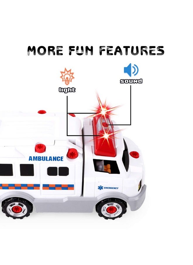 Remoking REMOKING Learning Take Apart Toy, Build Your Own Car Toy Ambulance Educational Playset with Tools and Power Drill, DIY Assembly Car Gifts for Kids with Realistic Sounds & Lights (3+ Ages)  - Image 4