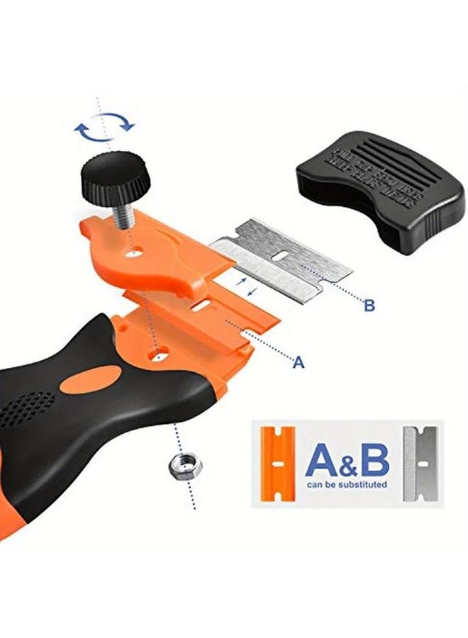 1pc Black Paint Scraper Set with Replaceable Blades for Car Film Removal Home Cleaning - Image 5