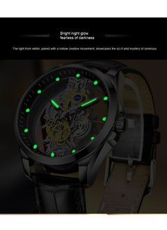 Generic Double-Sided Transparent Hollow Automatic Mechanical Watch for Men - Waterproof Luminous Quartz Watch  - Image 3