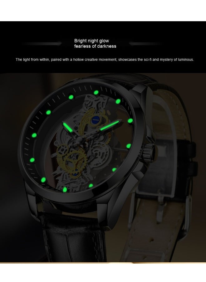 Generic - Double-Sided Transparent Hollow Automatic Mechanical Watch for Men - Waterproof Luminous Quartz Watch - Image 1