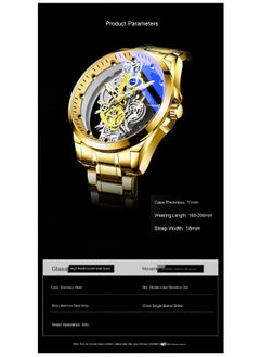 Generic Double-Sided Transparent Hollow Automatic Mechanical Watch for Men - Waterproof Luminous Quartz Watch  - Image 4