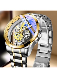 Generic Double-Sided Transparent Hollow Automatic Mechanical Watch for Men - Waterproof Luminous Quartz Watch  - Image 1